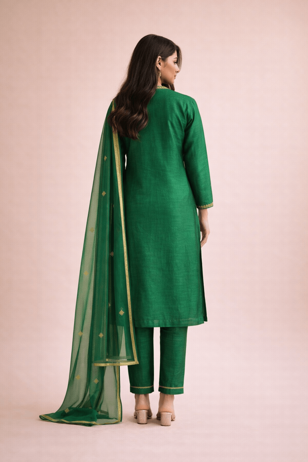 Emerald Straight Cut Suit Detail